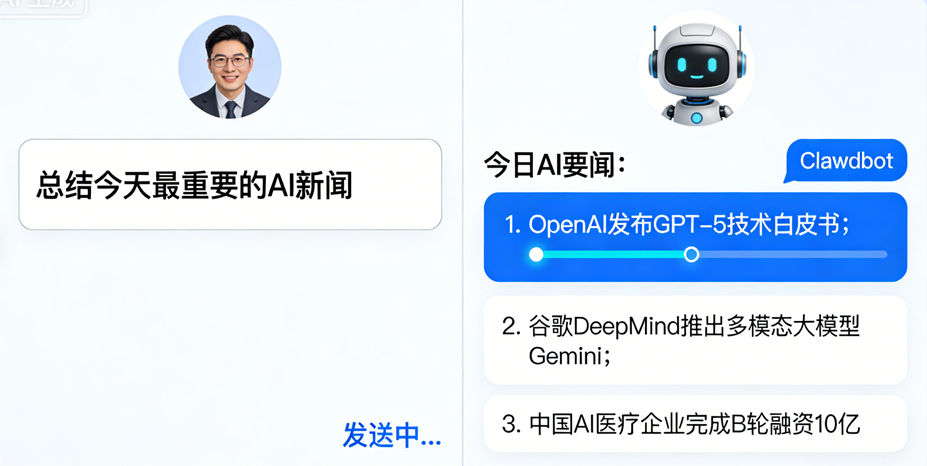 聊天界面与Clawdbot交互的截图